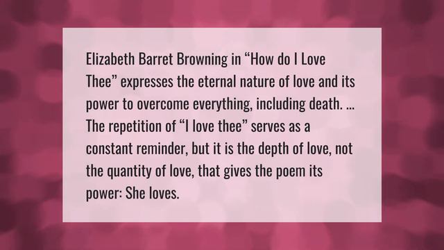 What kind of sonnet is how do I love thee? смотреть онлайн