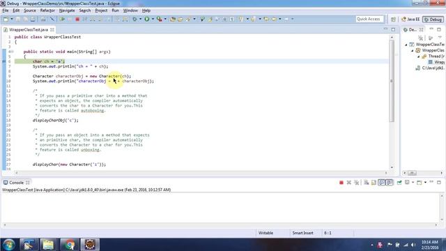 Java wrapper class (Character) | Java Tutorial смотреть онлайн
