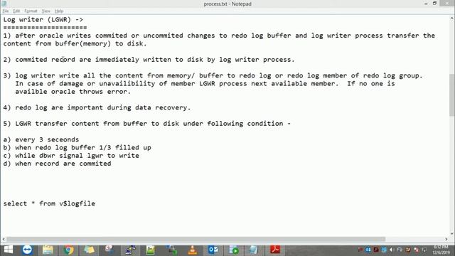 oracle 11g log writer process LGWR смотреть онлайн