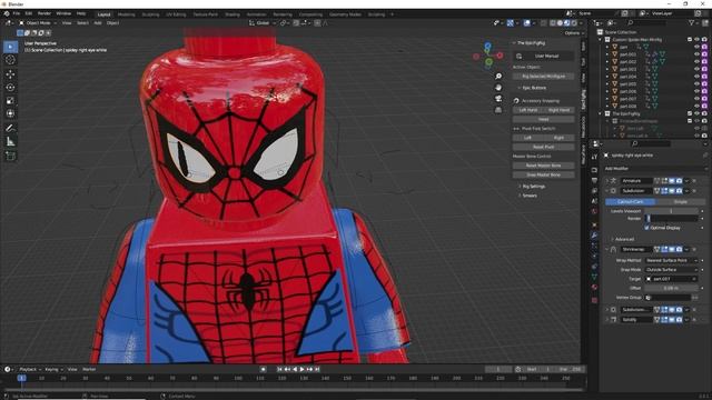 How to Use Lego Spiderman Face Rig in Blender смотреть онлайн