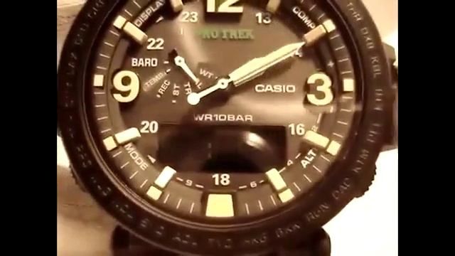 Casio ProTrek PRG-600-1ER Обзор будильника в часах