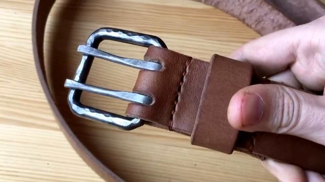 Мужской кожаный ремень с пряжкой ручной работы/ belts made of Buffalo leather (handmade) смотреть онлайн
