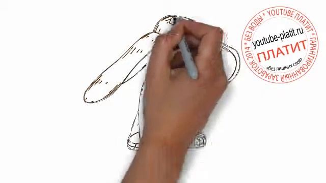 Как карандашом нарисовать ушастую собаку смотреть онлайн