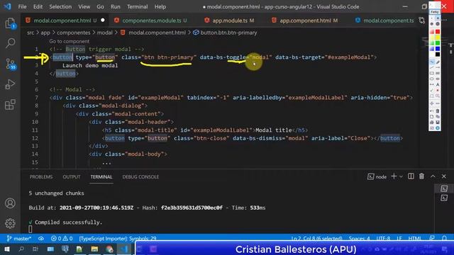 Bootstrap 5 + Angular 12 modals y modals con Static backdrop PARTE 1/2 смотреть онлайн