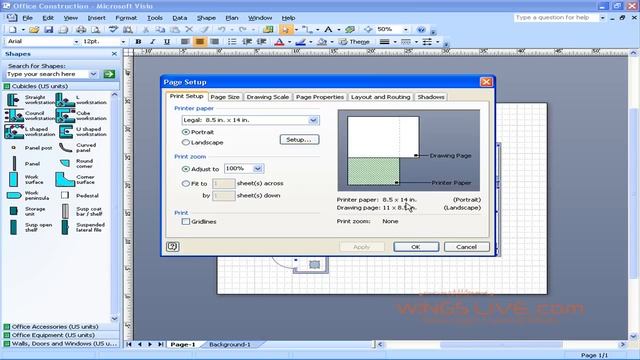 How To Use MS Visio - Page Setup - Wingslive смотреть онлайн