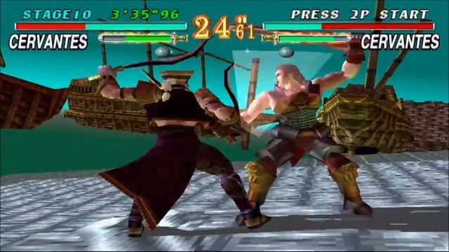 Soul Blade [PS1] - play as Cervantes (with both endings) смотреть онлайн