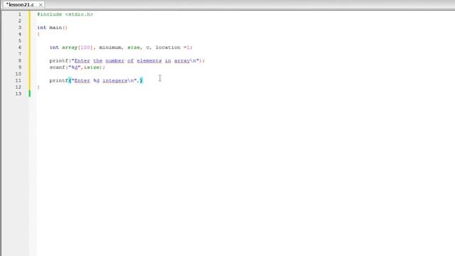 C Programming Tutorial #21, Find minimum element in array смотреть онлайн