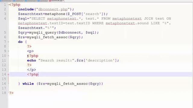 3. How to create a more advanced search engine using php, mysql and phonic matching смотреть онлайн