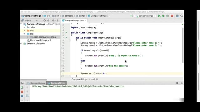 comparing strings in java смотреть онлайн