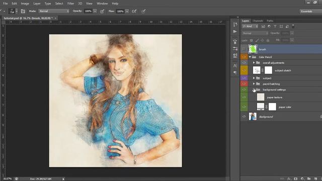 Photoshop Tutorial | Color Pencil Photoshop Action смотреть онлайн