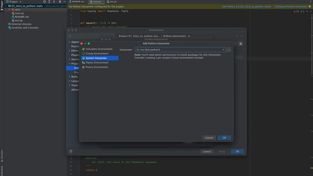 Setup Python Interpreter in PyCharm смотреть онлайн