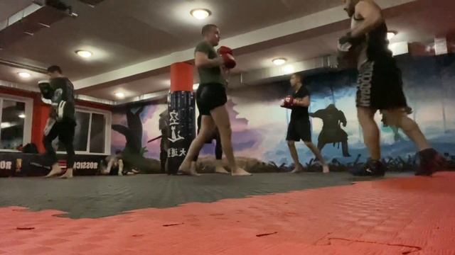 Серия на лапах для ММА / отработка серии по лапам