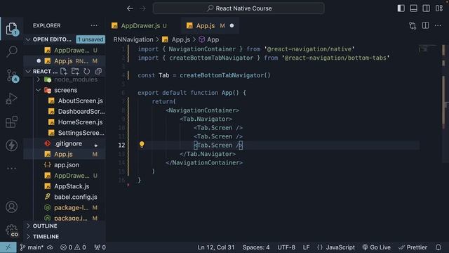 React Native Tutorial - 80 - Tab Navigation смотреть онлайн