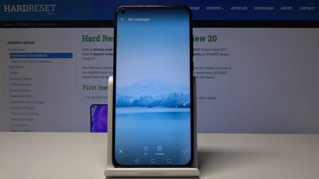 How to Change Wallpaper in HUAWEI Honor View 20 - Set Up Desktop смотреть онлайн