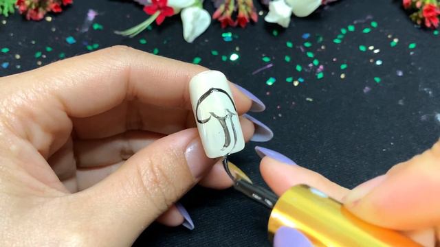 How to Make Nails colorful umbrella on white background смотреть онлайн
