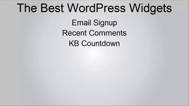 The Best WordPress Widgets смотреть онлайн