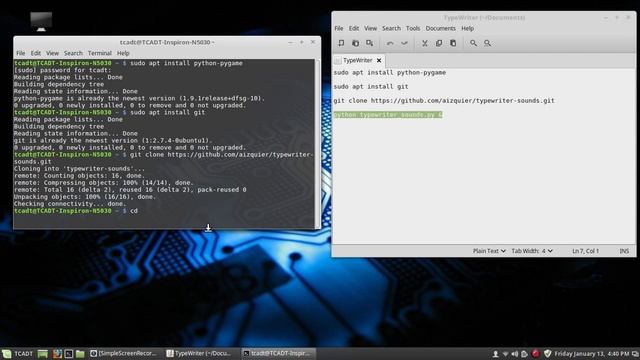 Adding Typewriter sounds to Linux Mint, Debian, ubuntu and derivatives смотреть онлайн