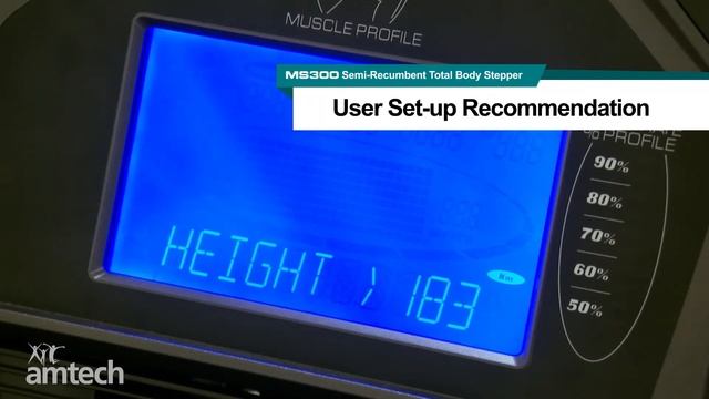 Spirit MS300 Medical Seated Stepper - User Set Up