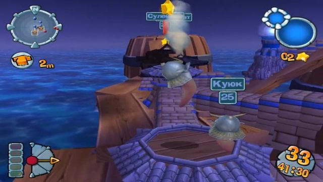 Прохождение игры Worms Forts: Under Siege Часть 15: (Компания) Божественный ветер смотреть онлайн