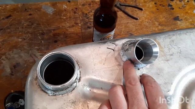 Бюджетный алюминиевый бак в лодку... из старой канистры. смотреть онлайн