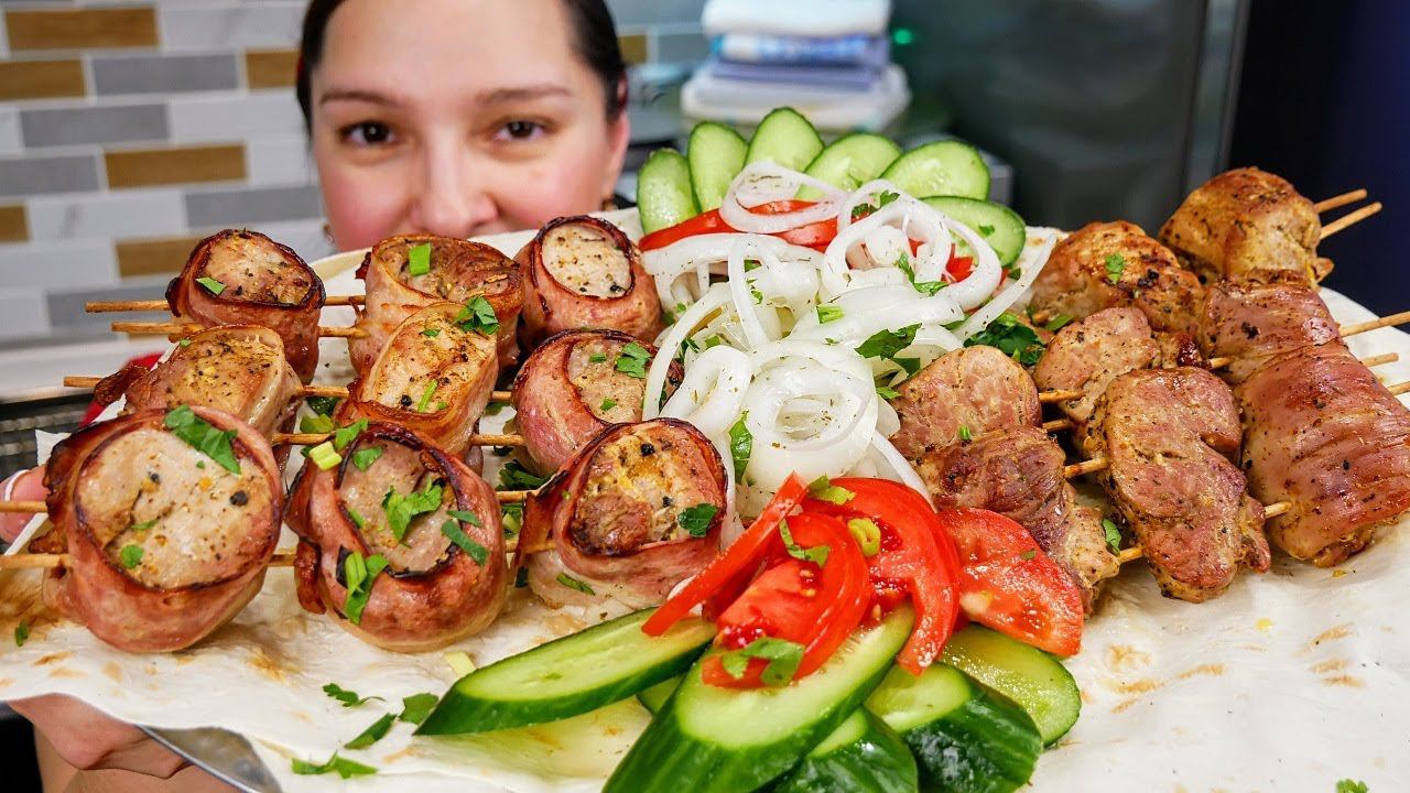 Это МЯСО я подам на Новогодний стол. ШАШЛЫК в духовке, цыганка готовит. смотреть онлайн