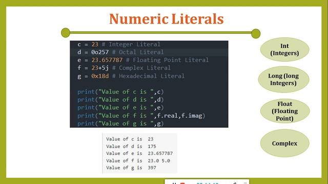 1. Literals in Python смотреть онлайн