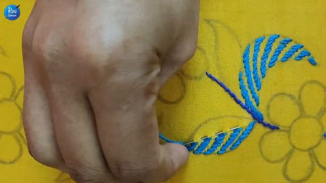 Hand embroidery new border line nakshi kantha stitch tutorial,Saree/orna/kameez border line stitch смотреть онлайн