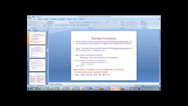 SQL - Single Row Function смотреть онлайн