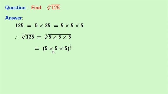 Cube root of 125 explained || Math Tutorial