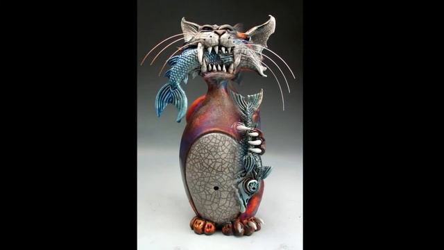 Завораживающая керамика. Кошки - вазы и статуэтки. Mitchell Grafton
