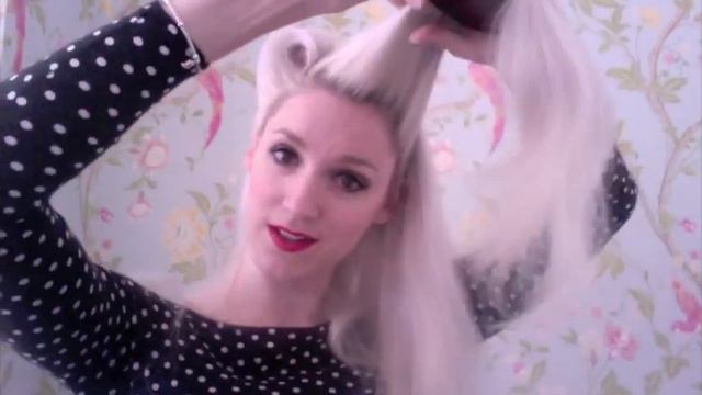Victory Rolls with Gibson Roll Vintage Hair Tutorial смотреть онлайн