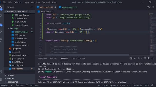 Part11: WebdriverIO with TypeScript - Multiple Environment смотреть онлайн