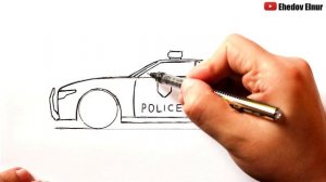 Как нарисовать Полицейскую машину | Ахадов Эльнур