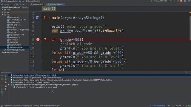 19-Kotlin for Beginners: IF ElseIF смотреть онлайн