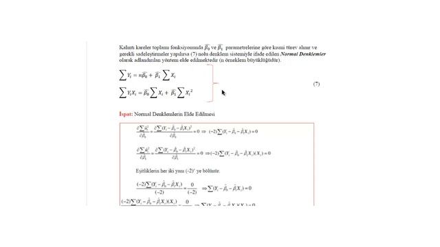 En Küçük Kareler Yöntemi (EKKY) & Regresyon Katsayılarının Tahmini смотреть онлайн