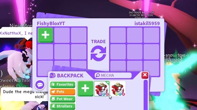Trading MEGA MECHAPUP in Adopt Me! смотреть онлайн
