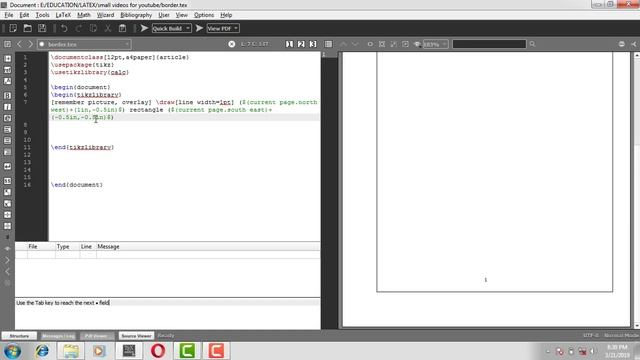 How to put Border in Latex... смотреть онлайн