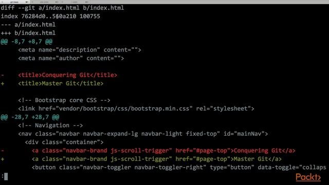 Conquering Git: Advanced Training Guide: Understand diff Format| packtpub.com смотреть онлайн