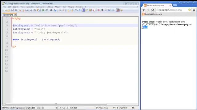 06 PHP Tutorial for Beginners 06 Escape characters | Computer Monk ? смотреть онлайн