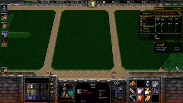 Legion TD HELL v3.98c ( ph ) - Warcraft 3 - Battlenet смотреть онлайн