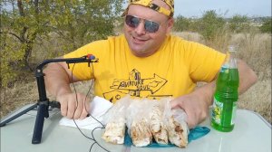 МУКБАНГ ШАУРМА с двумя видами мяса/ОБЖОР шавухи