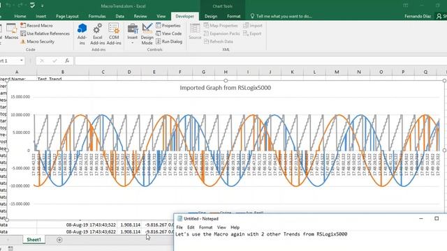 Excel Macro to Import And Graph from RSLogix5000 Trend смотреть онлайн