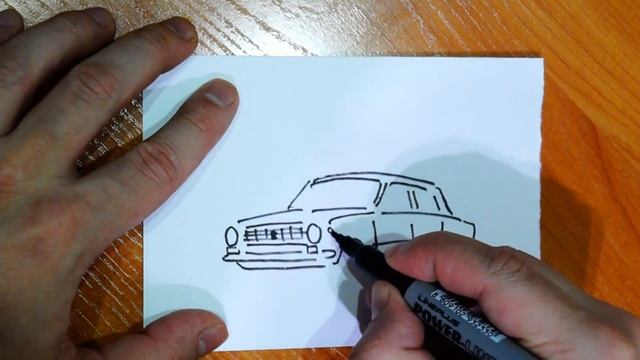 Как нарисовать машину ВАЗ 2101 смотреть онлайн