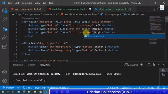 Bootstrap 5 + Angular 12 alert badge breadcrumb button button group close button PARTE 4/4 смотреть онлайн