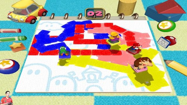 Mario Party 4 Minigames - Mario vs Yoshi vs Wario vs Donkey Kong смотреть онлайн