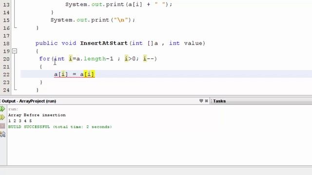 Data Structure with Java - insert a new element into an array смотреть онлайн