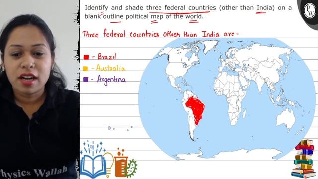 Identify and shade three federal countries (other than India) on a blank outline political map of.. смотреть онлайн