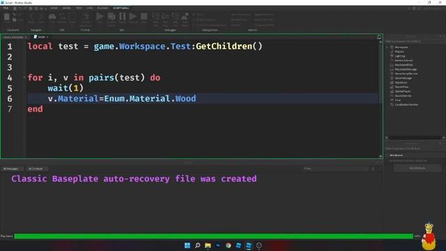 FOR I V IN PAIRS ROBLOX STUDIO DAN CONTOH SCRIPT AGAR BISA MENGUBAH SEMUA PART MENJADI KILLBRICK смотреть онлайн