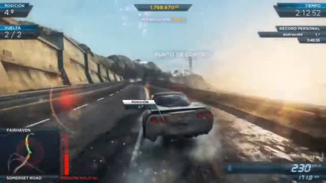 NFS Most Wanted 2012 gameplay Corvette ZR1 (Spanish) смотреть онлайн