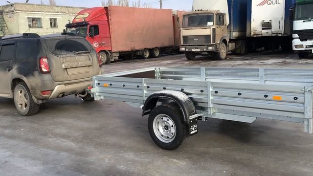 Рено Дастер/Renault Duster с прицепом МЗСА 817712.012 смотреть онлайн